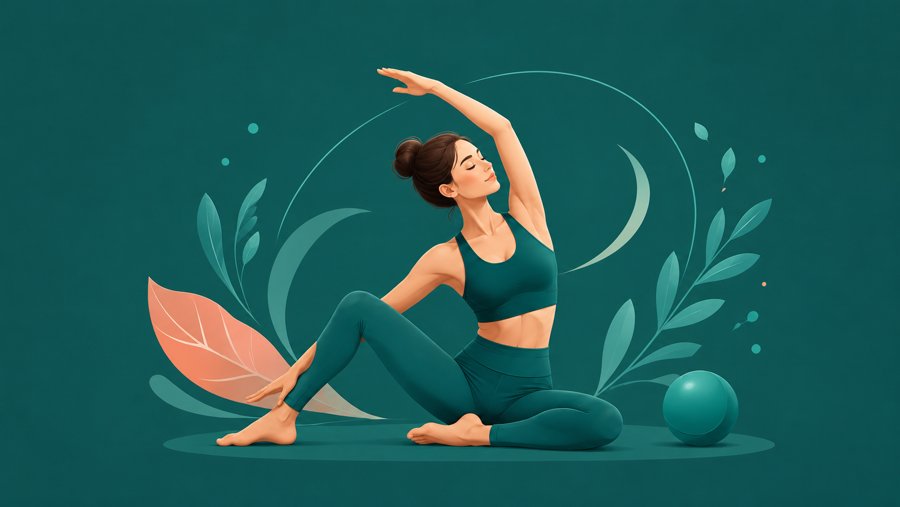 Ilustração sobre benefícios do Pilates